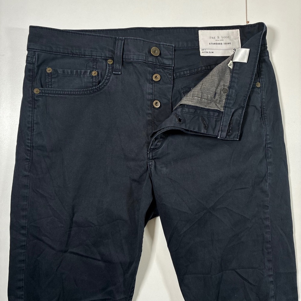 rag & bone Men's Navy Blue Chinos
